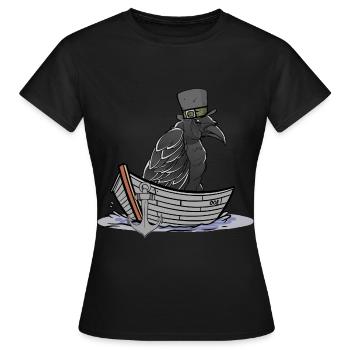 Crow Raven Ferryman Ravens Crows Bateau Bateaux - T-shirt Femme - noir - Devant - AI Model Female 172 dark (172cm)