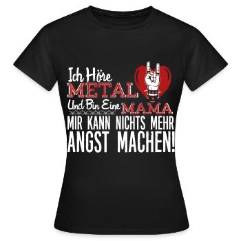 Metal Mama - Frauen T-Shirt - Schwarz - Vorne - AI Model Female 172 dark (172cm)