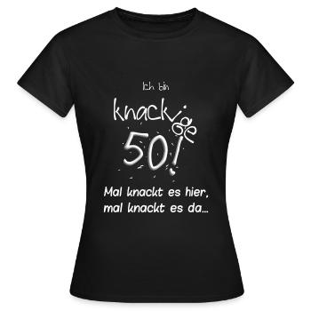 Geburtstag 50 - Frauen T-Shirt - Schwarz - Vorne - AI Model Female 172 dark (172cm)