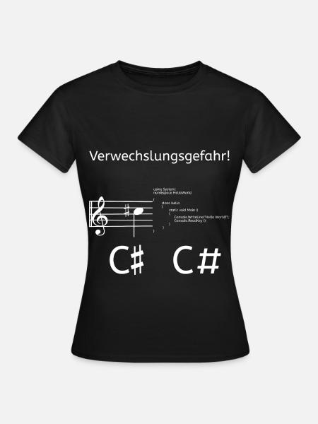Verwechslungsgefahr Musik - Frauen T-Shirt - Schwarz