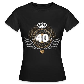 Jubiläum Geburtstag 40 - Frauen T-Shirt - Schwarz - Vorne - AI Model Female 172 dark (172cm)
