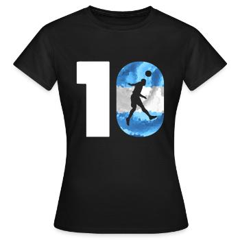 Joueur de football numéro 10 Argentine - T-shirt Femme - noir - Devant - AI Model Female 172 dark (172cm)