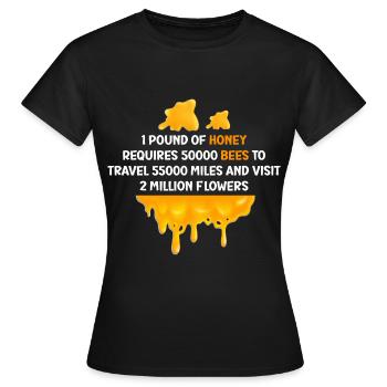 Apiculture Cours d’apiculture Association des apiculteurs Apiculteurs - T-shirt Femme - noir - Devant - AI Model Female 172 dark (172cm)