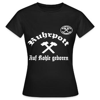 Ruhr, né le charbon par RPC - T-shirt Femme - noir - Devant - AI Model Female 172 dark (172cm)