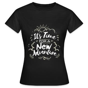 Aventure - T-shirt Femme - noir - Devant - AI Model Female 172 dark (172cm)