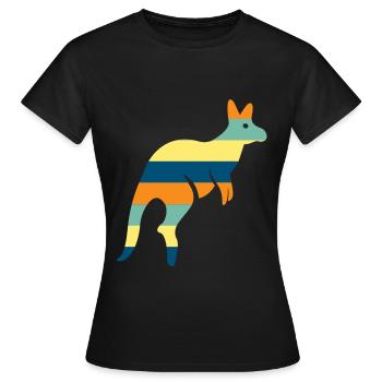 Kangaroo - Frauen T-Shirt - Schwarz - Vorne - AI Model Female 172 dark (172cm)