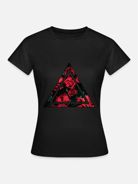 Rose - Frauen T-Shirt - Schwarz