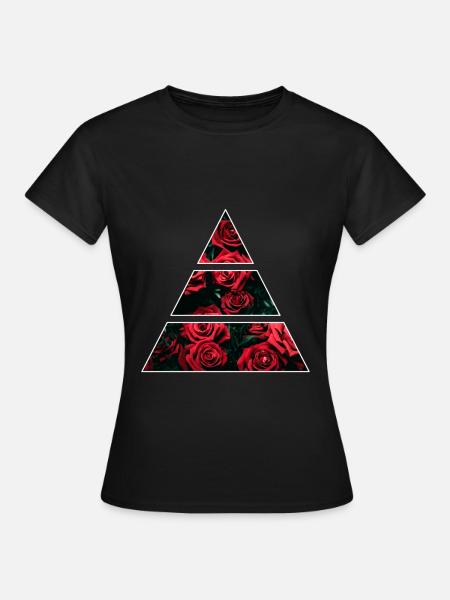 Rose - Frauen T-Shirt - Schwarz