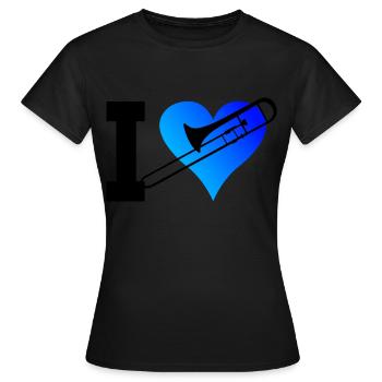 Brass Instrument Trombonists Brass Band - T-shirt Femme - noir - Devant - AI Model Female 172 dark (172cm)