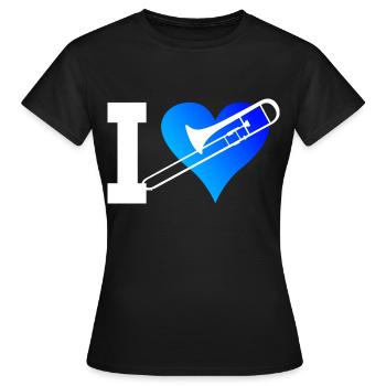 Trombonistes Brass Instrument Brass Band - T-shirt Femme - noir - Devant - AI Model Female 172 dark (172cm)
