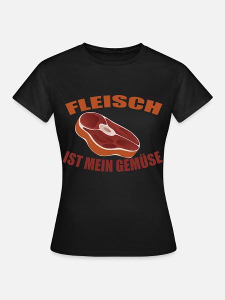 Fleisch ist mein Gemüse - Frauen T-Shirt - Schwarz