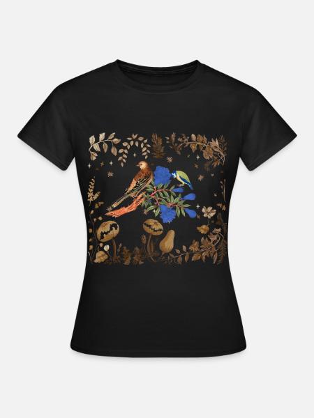 wildlife, birds, birds, flowers, flora, nature - Women's T-Shirt - black