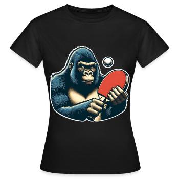 Ping-pong - T-shirt Femme - noir - Devant - AI Model Female 172 dark (172cm)