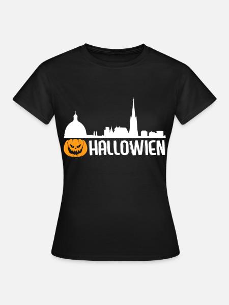Halloween Hallowien Hallo Wenen - Vrouwen T-shirt - zwart