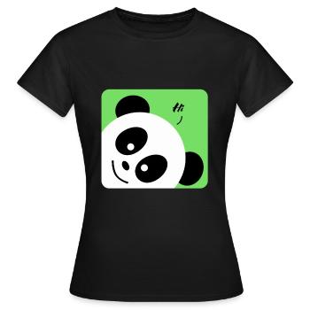 Animal panda - Tierischer Panda - Frauen T-Shirt - Schwarz - Vorne - AI Model Female 172 dark (172cm)