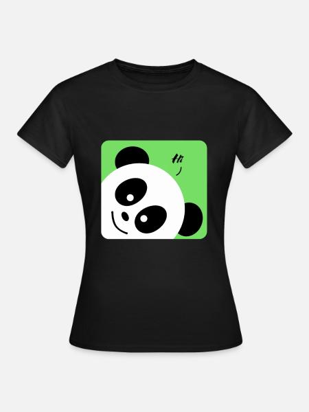Animal panda - Tierischer Panda - Frauen T-Shirt - Schwarz