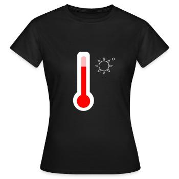 Météo METER - T-shirt Femme - noir - Devant - AI Model Female 172 dark (172cm)