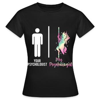 Psychologie psychologue thérapeute cadeau psyché - T-shirt Femme - noir - Devant - AI Model Female 172 dark (172cm)