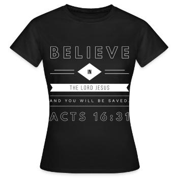 Chrétien chrétien chrétien chrétien chrétien chrétien - T-shirt Femme - noir - Devant - AI Model Female 172 dark (172cm)