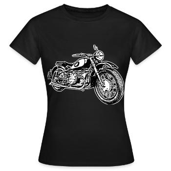 Mofa moped team Ural Ostalgie GDR mofa DDR mope - Women's T-Shirt - black - Front - AI Model Female 172 dark (172cm)
