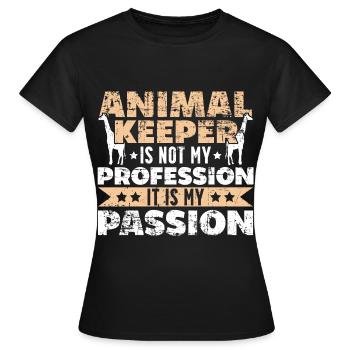 Tierpfleger Passion - Frauen T-Shirt - Schwarz - Vorne - AI Model Female 172 dark (172cm)