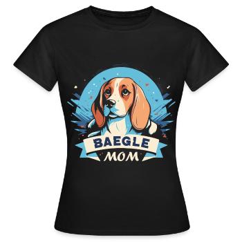 Beagle Mama - Hunde Liebhaberinnen Geschenkidee - Frauen T-Shirt - Schwarz - Vorne - AI Model Female 172 dark (172cm)