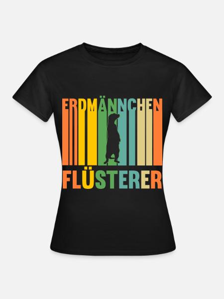 Erdmännchen - Frauen T-Shirt - Schwarz