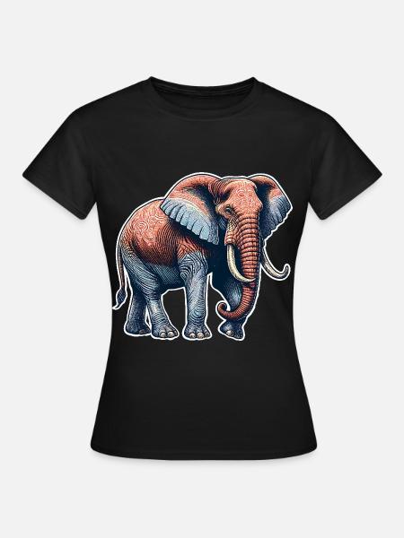 Elefant - Frauen T-Shirt - Schwarz
