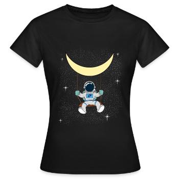 Bist du ein Fan der Astronomie? Ein - Frauen T-Shirt - Schwarz - Vorne - AI Model Female 172 dark (172cm)