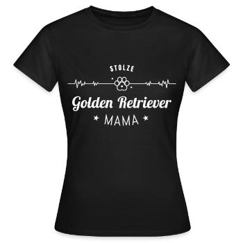 Stolze Golden Retriever Mama - Frauen T-Shirt - Schwarz - Vorne - AI Model Female 172 dark (172cm)
