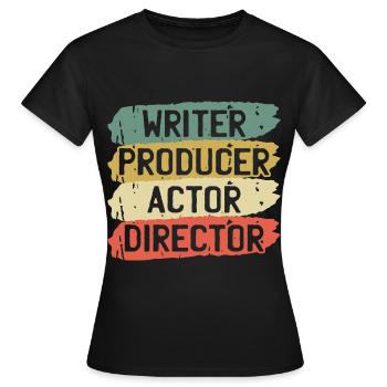 Film Regisseur - Frauen T-Shirt - Schwarz - Vorne - AI Model Female 172 dark (172cm)