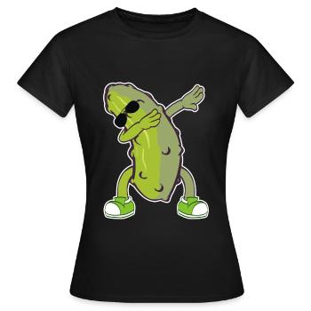Tamponner le concombre Dab Swag Swagger T-shirt - T-shirt Femme - noir - Devant - AI Model Female 172 dark (172cm)