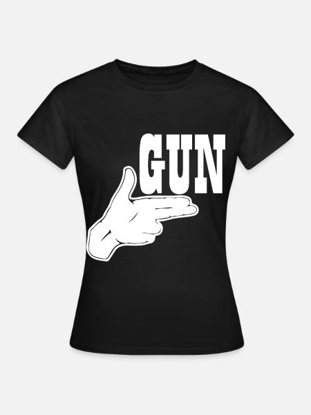 Gun - Frauen T-Shirt - Schwarz