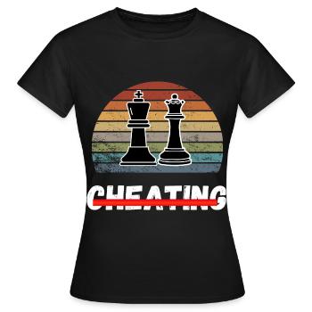 Chess Trend Cheating Cheating Meme Relationship - Women's T-Shirt - black - Front - AI Model Female 172 dark (172cm)