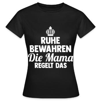 Mutter Mama - Frauen T-Shirt - Schwarz - Vorne - AI Model Female 172 dark (172cm)