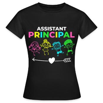 Chef d’établissement Directeur Directeur Directeur de la direction de l’école - T-shirt Femme - noir - Devant - AI Model Female 172 dark (172cm)