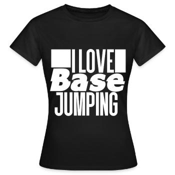 Base Jumping - Frauen T-Shirt - Schwarz - Vorne - AI Model Female 172 dark (172cm)