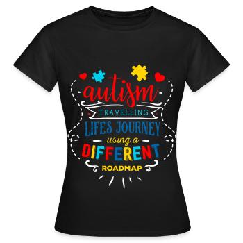 Autismus Geschenk Asperger Eltern Awareness ADHS - Frauen T-Shirt - Schwarz - Vorne - AI Model Female 172 dark (172cm)