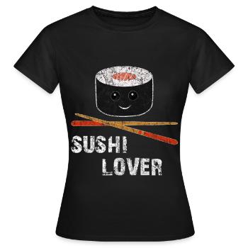 eat - Women's T-Shirt - black - Front - AI Model Female 172 dark (172cm)