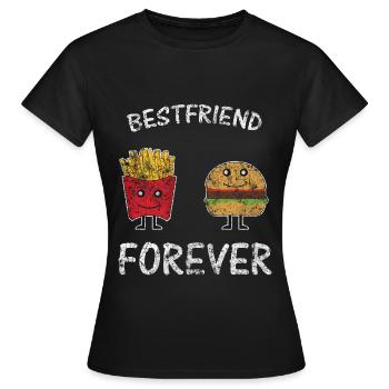 Meilleur repas des amis - T-shirt Femme - noir - Devant - AI Model Female 172 dark (172cm)
