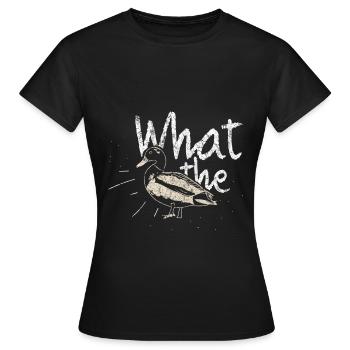 Canard disant - T-shirt Femme - noir - Devant - AI Model Female 172 dark (172cm)