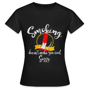 Zigarette - Frauen T-Shirt - Schwarz - Vorne - AI Model Female 172 dark (172cm)