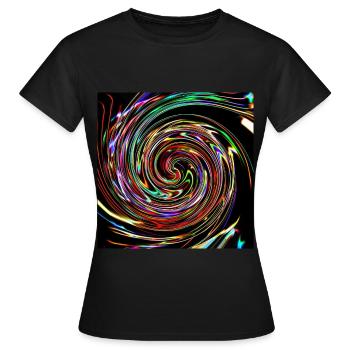 Spirales néon, spirales néon - T-shirt Femme - noir - Devant - AI Model Female 172 dark (172cm)