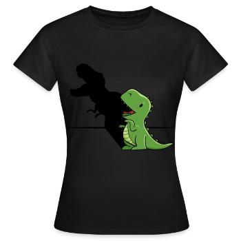 T Rex Shadow TRex With Screaming Shadow - Frauen T-Shirt - Schwarz - Vorne - AI Model Female 172 dark (172cm)