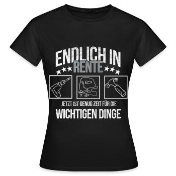 Handwerker Rentner Hobbyhandwerker am renovieren - Frauen T-Shirt - Schwarz - Vorne - AI Model Female 172 dark (172cm)