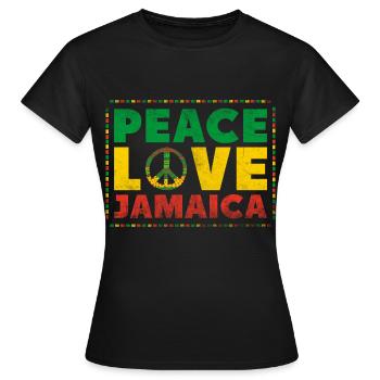 Jamaica Jamaica Love - Women's T-Shirt - black - Front - AI Model Female 172 dark (172cm)