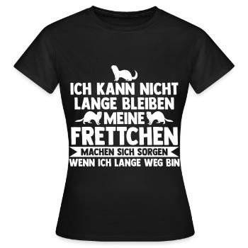 Meine Frettchen machen sich sorgen - Frauen T-Shirt - Schwarz - Vorne - AI Model Female 172 dark (172cm)