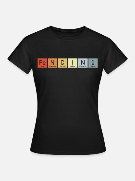 Tableau périodique des éléments d’escrime - T-shirt Femme - noir