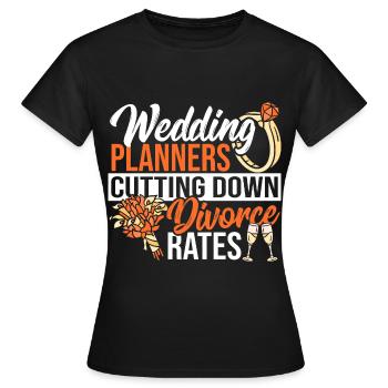 Event Marriage Wedding Planning Wedding Planner - Frauen T-Shirt - Schwarz - Vorne - AI Model Female 172 dark (172cm)