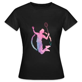 Badminton Hobby - Frauen T-Shirt - Schwarz - Vorne - AI Model Female 172 dark (172cm)